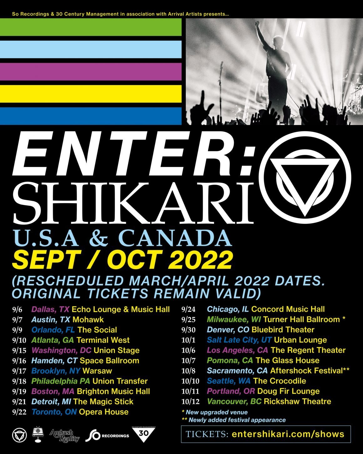 Enter Shikari have postponed their North American tour Enter Shikari have postponed their North American tour