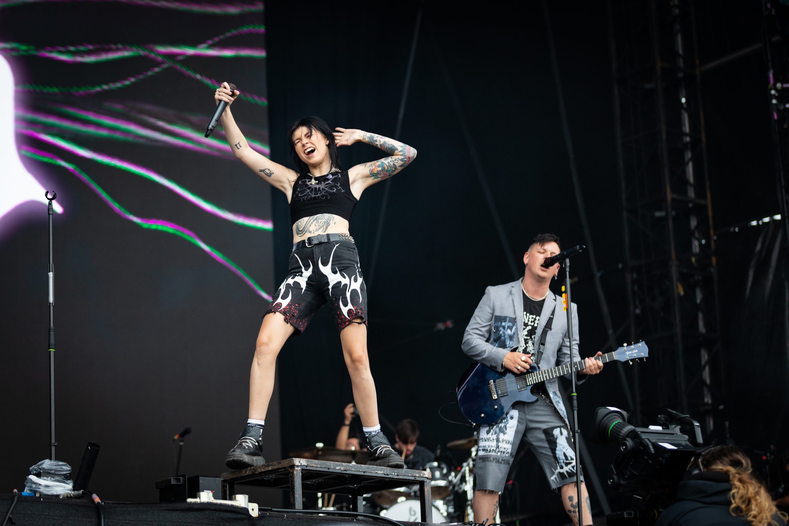 Hot Milk leave the stage with the crowd chanting their name at Reading 2023