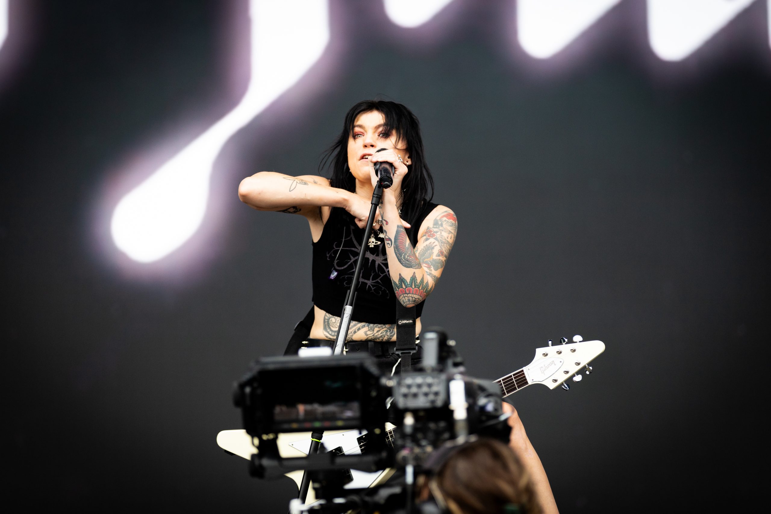 Hot Milk leave the stage with the crowd chanting their name at Reading 2023