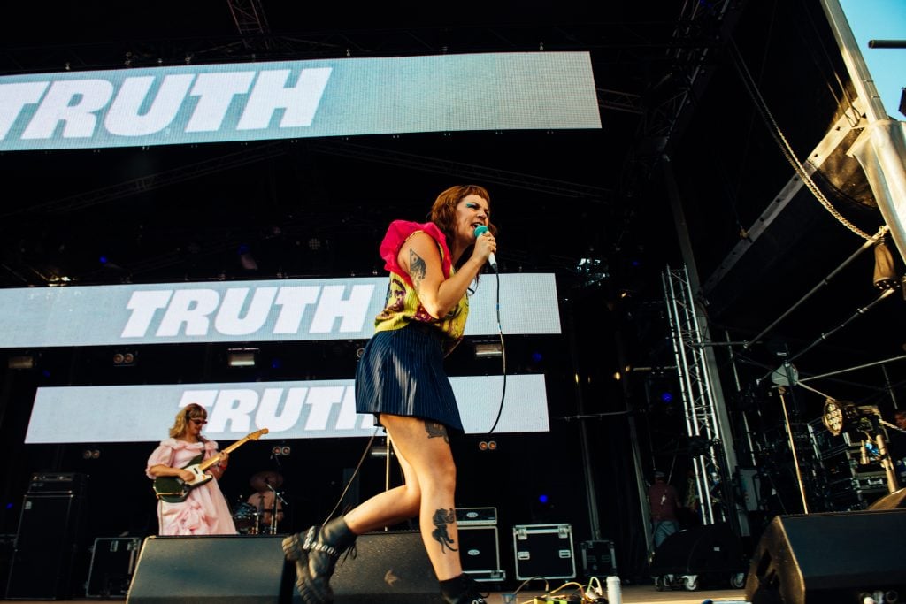 Panic Shack prove they're one of the most exciting new bands at Glastonbury 2023 - photos