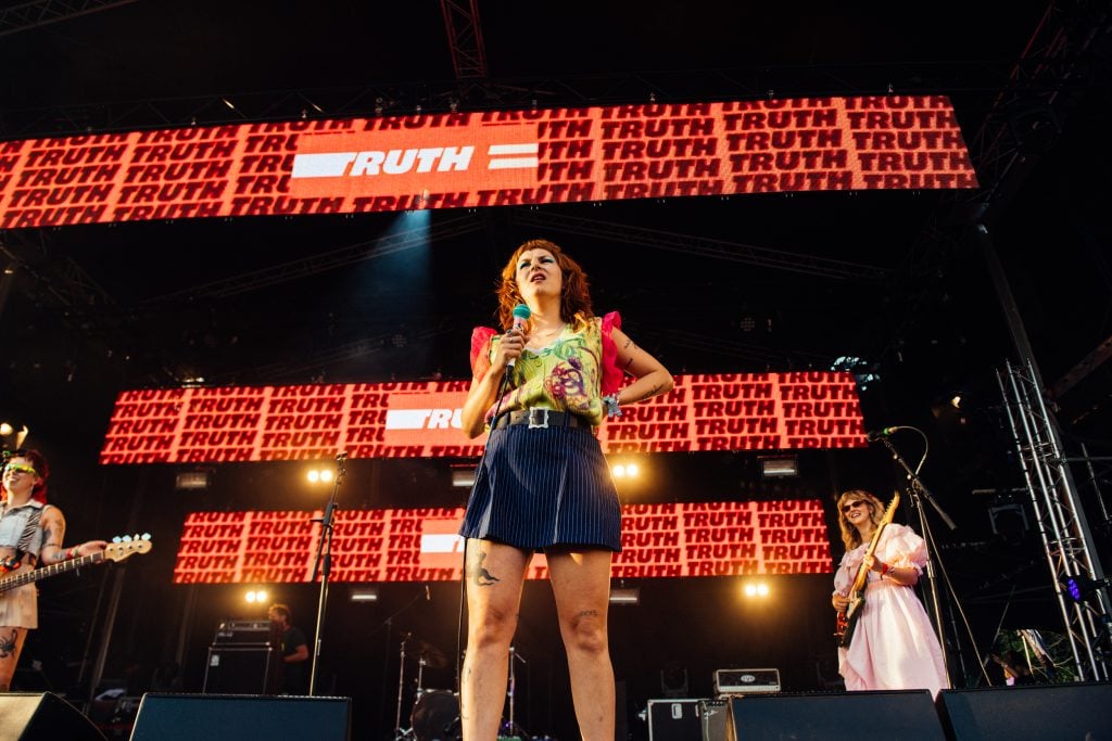 Panic Shack prove they're one of the most exciting new bands at Glastonbury 2023 - photos