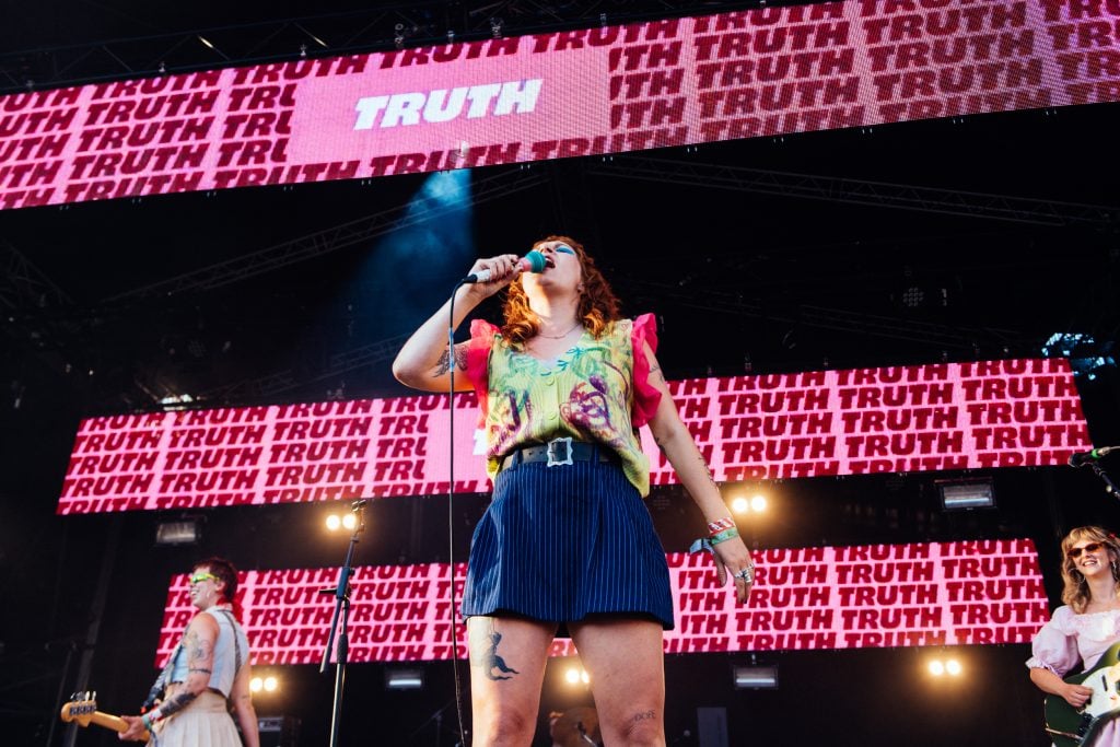 Panic Shack prove they're one of the most exciting new bands at Glastonbury 2023 - photos