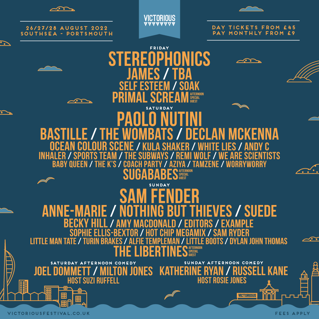Sam Fender, Bastille, Sports Team, Inhaler and more are playing Portsmouth's Victorious Festival