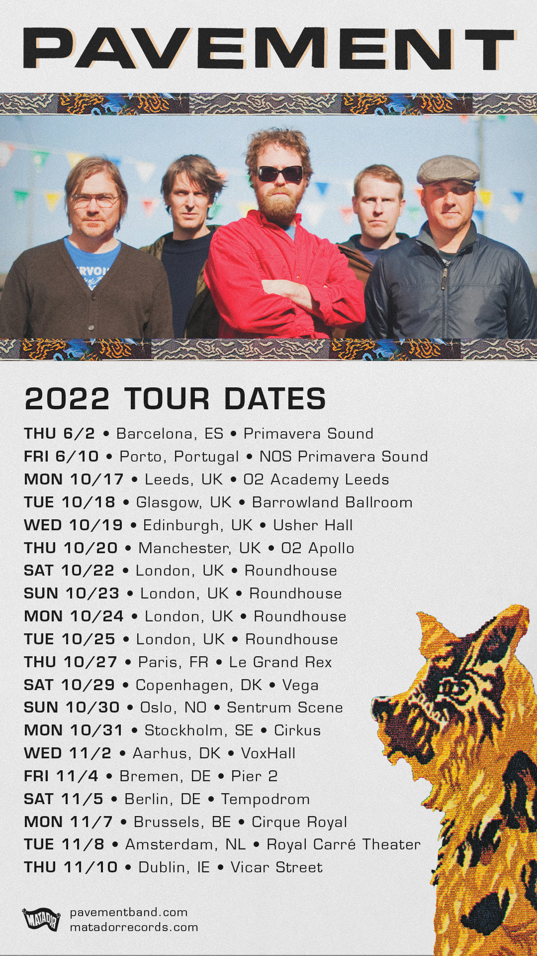 Pavement have announced a UK & European reunion tour for 2022