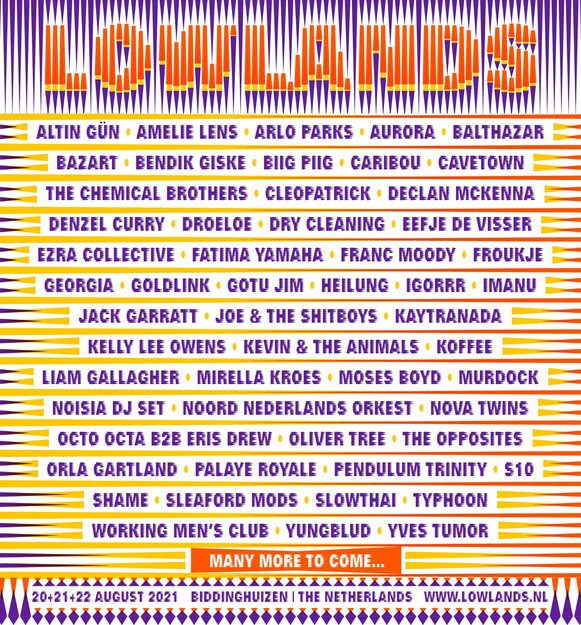 Lowlands Festival has announced a first set of names for 2021, including Liam Gallagher, Yungblud, Declan McKenna and more