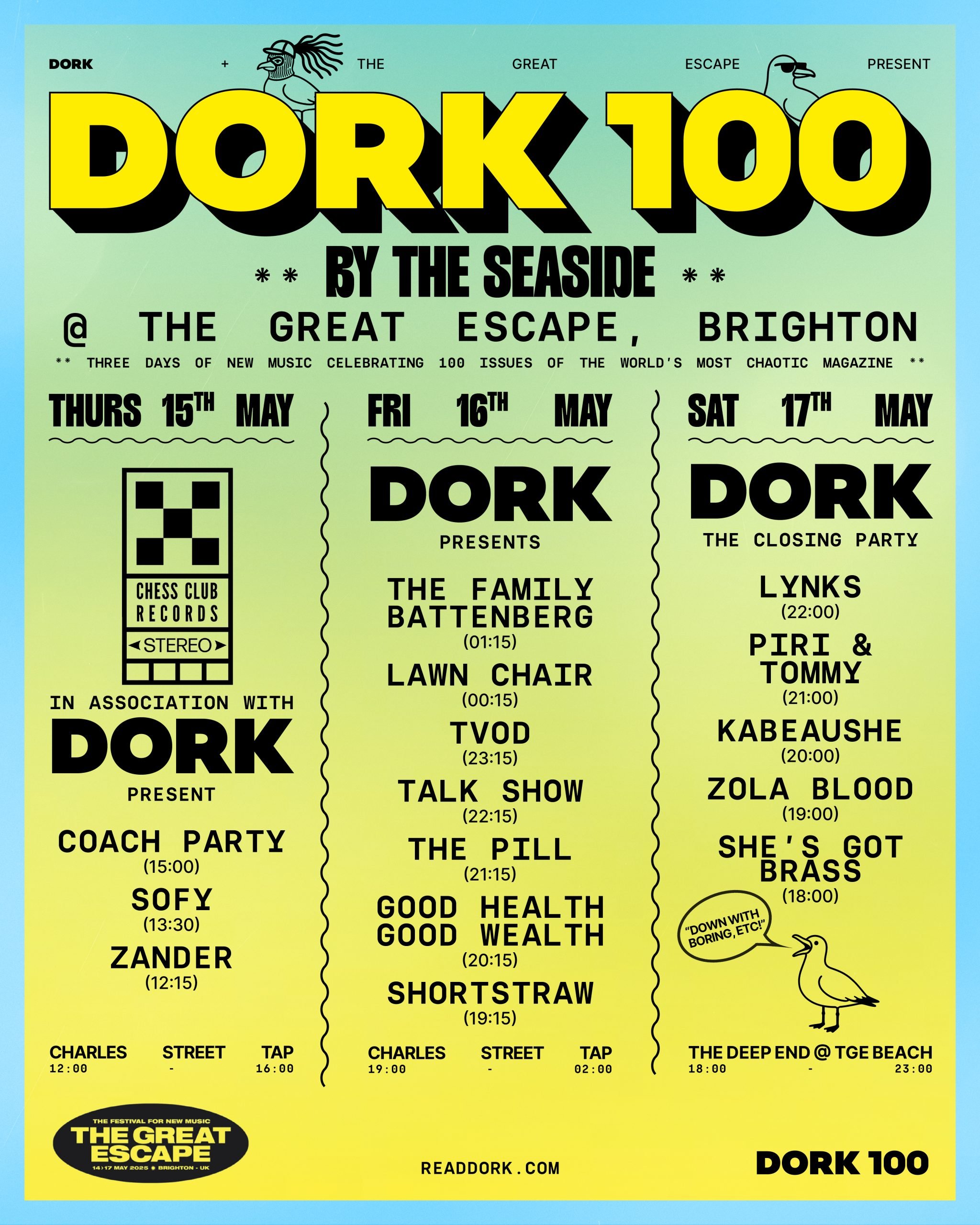 Dork 100 is hitting The Great Escape this weekend for seaside chaos and musical mayhem - here's what to see and where